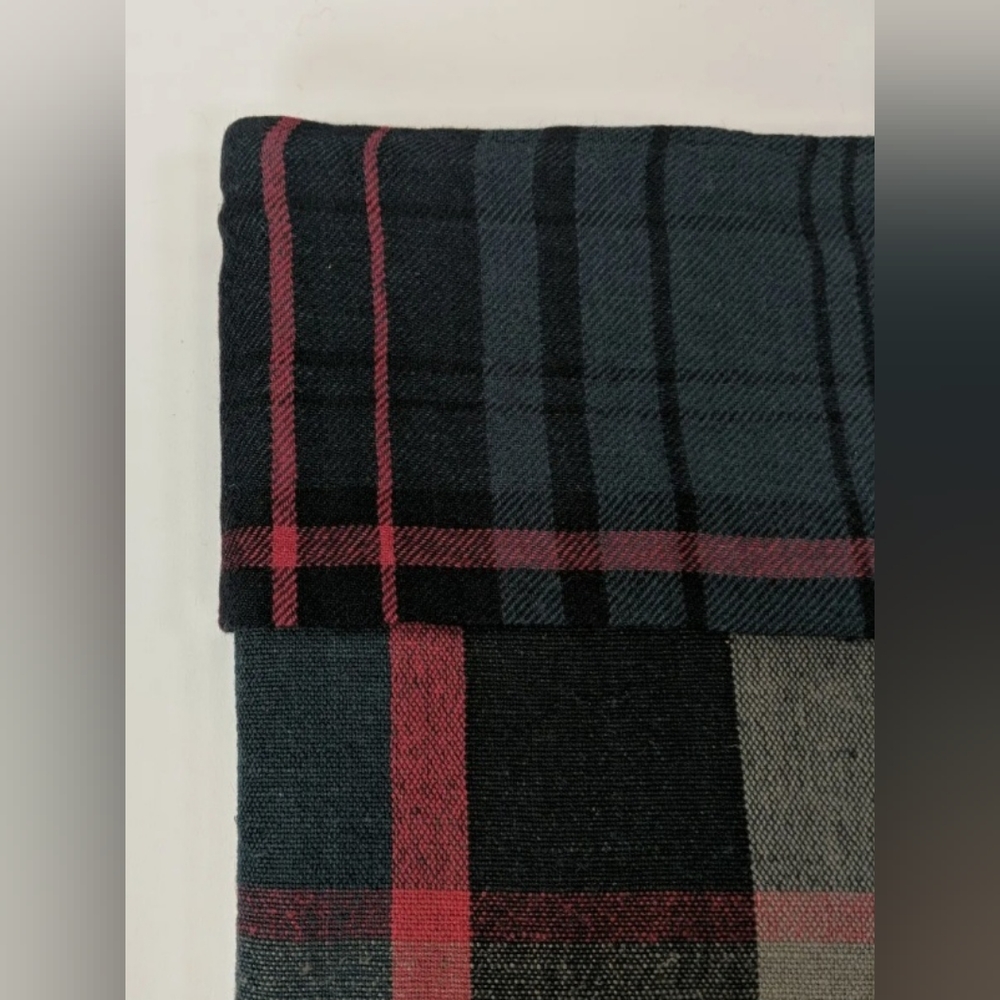 Hearth & Hand Magnolia -Christmas Stocking - Black/Green/Red Plaid w/Pom… - Picture 5 of 7